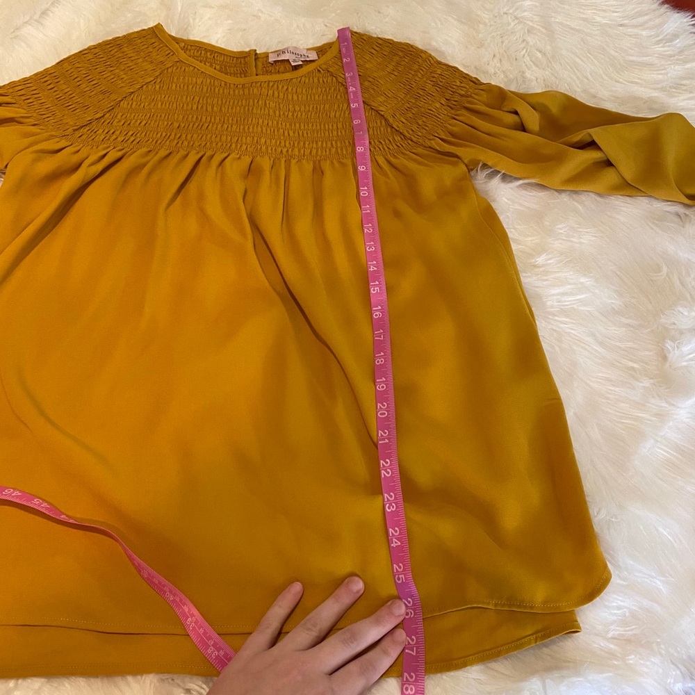 Philosophy nordstrom nwt marigold mustard yellow flowy top size medium - Picture 4 of 15